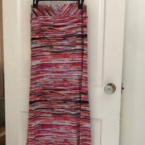 Danskin Cotton, Striped Maxi Skirt with stretch Medium
